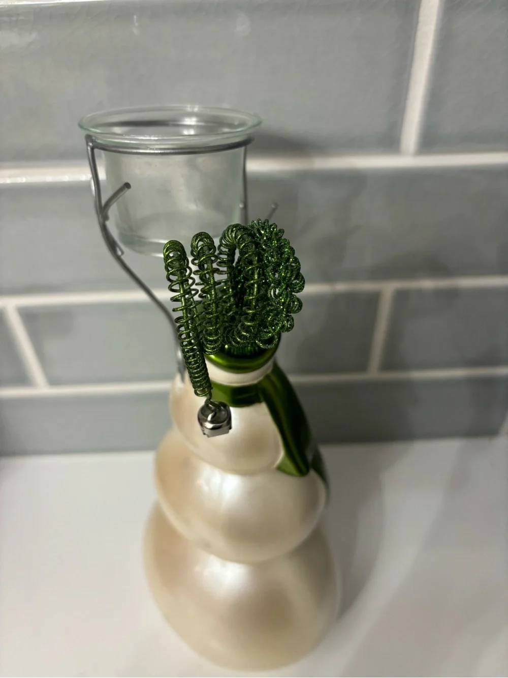 Pier one snowman votive candle holder